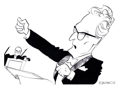 Otto Klemperer - karikatyrer av John Minnion