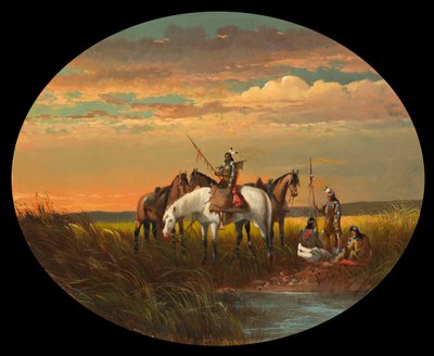 Ett stopp på prärien för en rök, c.1870 av John Mix Stanley