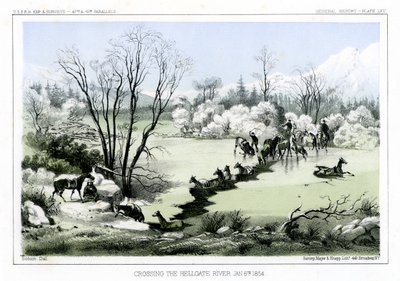 Korsar floden Hellgate, 6 januari 1854 1856. av John Mix Stanley
