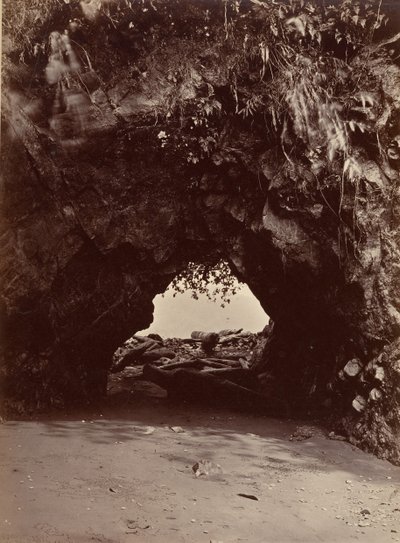 Tropiskt landskap, Natural Arch, Cupica Bay, 1871. av John Moran