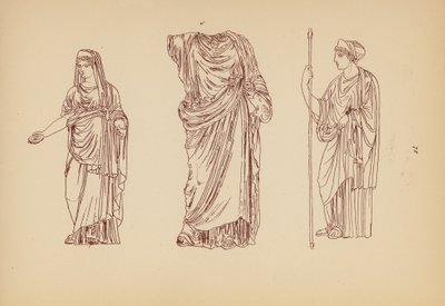 Antik grekisk kvinnodräkt (litho) av John Moyr Smith
