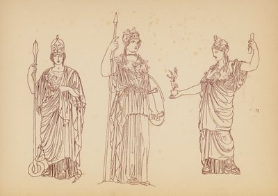 Antik grekisk kvinnodräkt (litho) av John Moyr Smith
