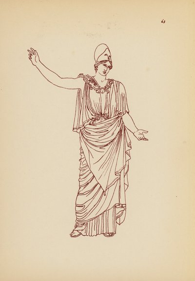 Antik grekisk kvinnodräkt (litho) av John Moyr Smith