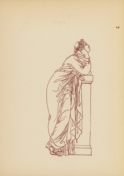 Antik grekisk kvinnodräkt (litho) av John Moyr Smith