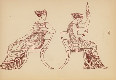 Antik grekisk kvinnodräkt (litho) av John Moyr Smith