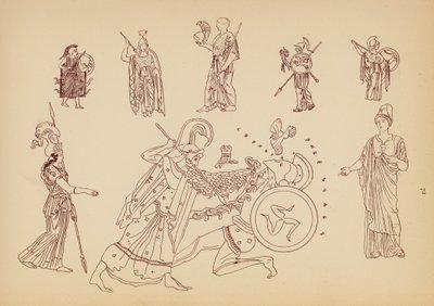 Antik grekisk kvinnodräkt (litografi) av John Moyr Smith
