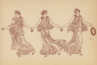 Antik grekisk kvinnodräkt (litografi) av John Moyr Smith