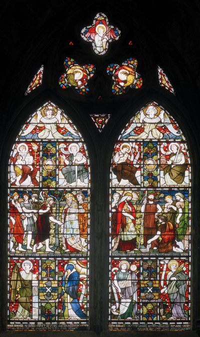 Paisley Abbey, Cottire & Co, tillskriven John Moyr Smith, Temperence, Faith etc, 1873 av John Moyr attr.to Smith