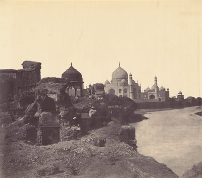 Taj Mahal från öster,ca. 1858-1862 (foto) av John Murray