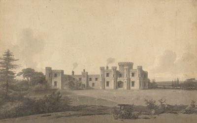 Design för Knepp Castle, Sussex: Perspective av John Nash