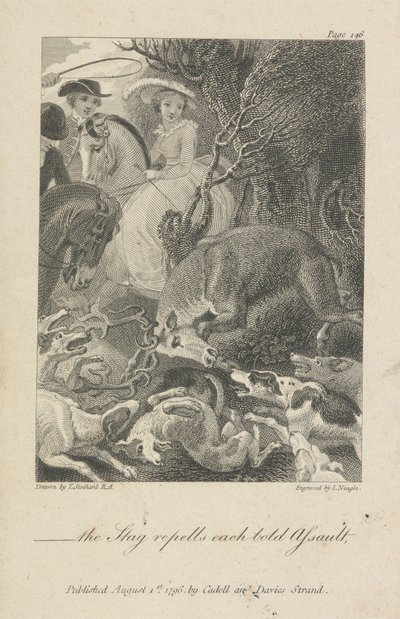"-the Stag stöter bort varje djärvt angrepp." av John Neagle