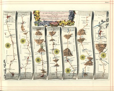 Britannia Atlas: The Continuation of the Road from London to Aberystwyth, 1675 av John Ogilby