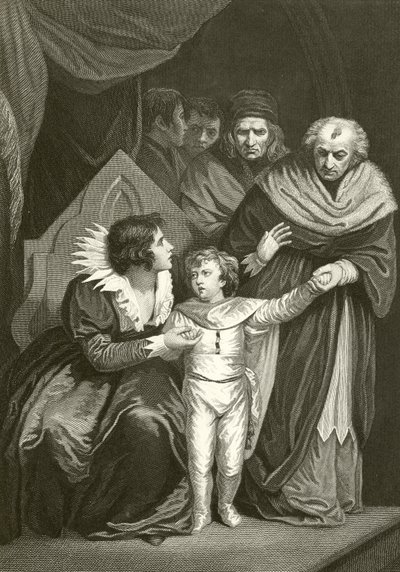Elizabeth Woodville överlämnar sin son av John Opie