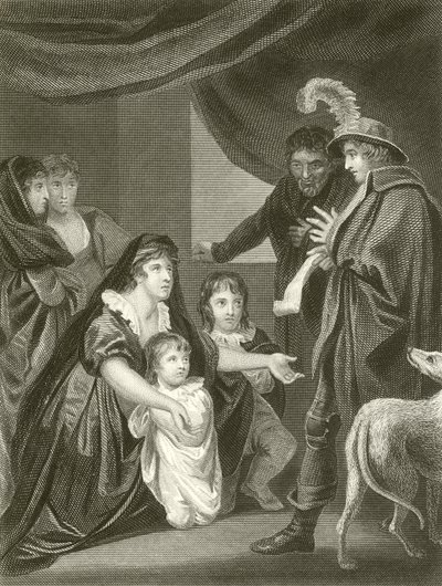Lady Elizabeth Gray vädjar till Edward IV att skydda sina barn av John Opie