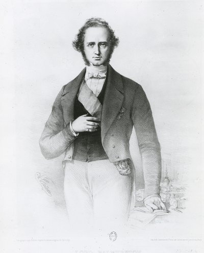 Porträtt av Henry John Temple (1784-1865) Lord Palmerston, graverad av Collette av John Partridge