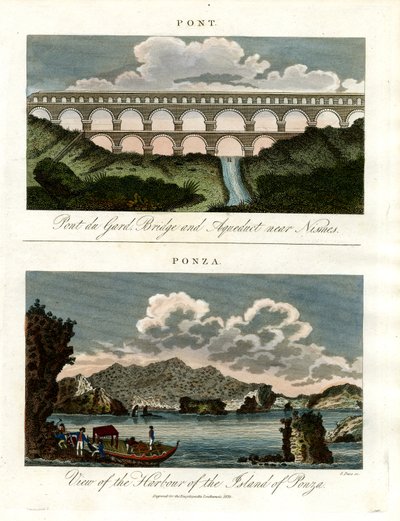 Historiska broar - Pont du Gard och Ponzas hamn av John Pass