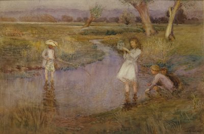 Catching Minnows - Town Meadows, Maidstone, Kent av John Pedder