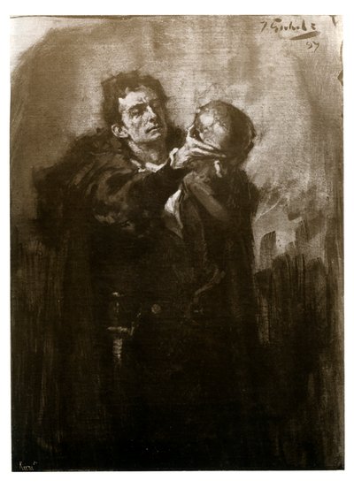 Forbes-Robertson som Hamlet, sent 1800-tal. av John Percival Gulich