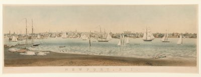 Newport, R.I. / Utsikt från Fort Wolcott, Goat Island av John Perry Newell