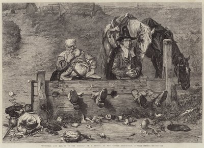 Hudibras och Ralpho i aktierna av John Pettie