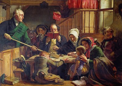 Insamling av offergåvor i en skotsk kyrka av John Phillip