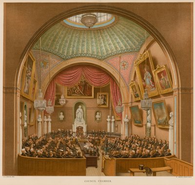 Rådssalen, Guildhall, London av John Phillipp Emslie