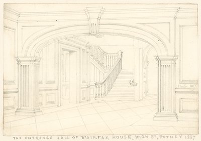 Entréhallen till Fairfax House, High Street, Putney, London av John Phillipp Emslie