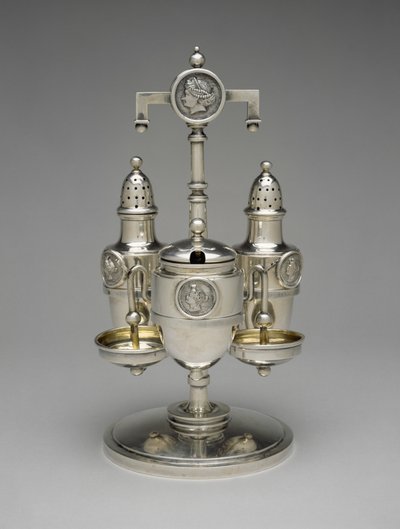 Hjulsats, ca. 1862-1871 (silver med förgyllt silver) av John R. (attr.to) Wendt