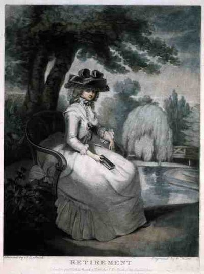 Pensionering, graverad av William Ward (1766-1826), pub. av konstnären av John Raphael (after) Smith