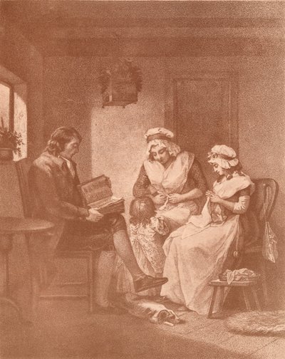 Hemlig lycka, Laetitia med sina föräldrar, 1789 av John Raphael Smith