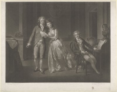 Porträtt av Louise, prinsessan av Orange-Nassau, William I Frederik, kung av Nederländerna, och Frederik, prins av Orange-Nassau av John Raphael Smith