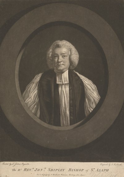 Pastor Jonathan Shipley, biskop av St. Asaf av John Raphael Smith