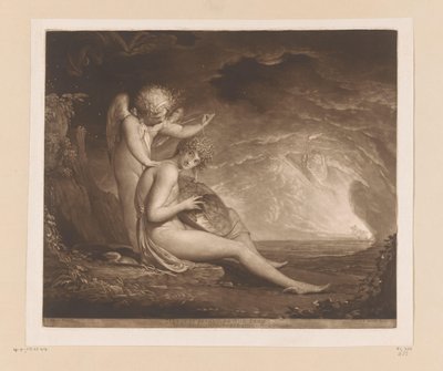 Uppfinning av lyran av Mercury Merkurius uppfinner lyran (titel på objekt) av John Raphael Smith