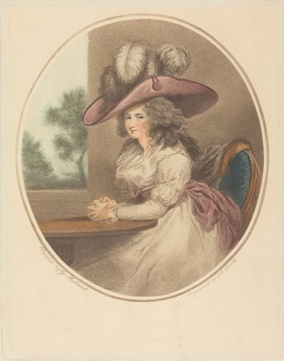 Anne Ward Morland (Delia in Town) av John Raphael Smith after George Morland