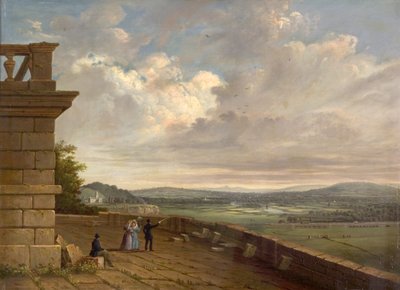 Utsikt från Nottingham Castle Terrace Looking East, c.1845 av John Rawson Walker