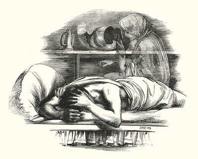Lucretias spöke (gravyr) av John Reinhard Weguelin