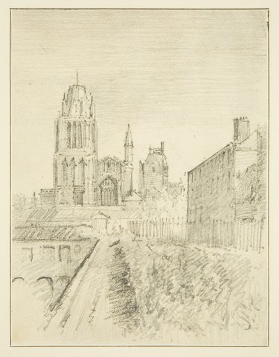 Redcliffe Church och en del av Alfred Wharf (teckning, akvarell) av John Reverend Eden