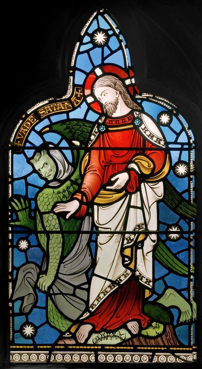 Kristus frestad, 1861 (målat glas) av John Richard Clayton