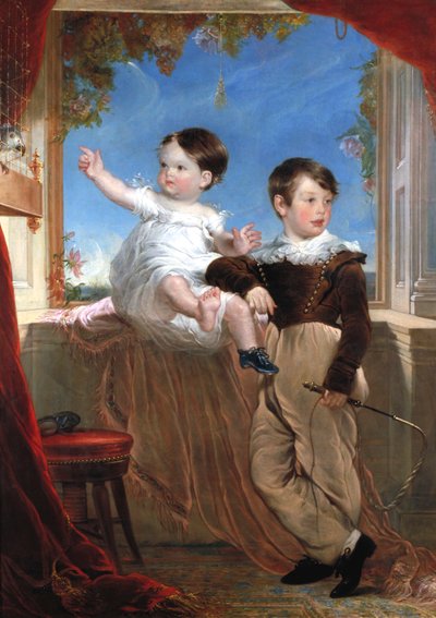 "John Strange Williams och Sarah Ann Williams", 1830. av John Richard Wildman