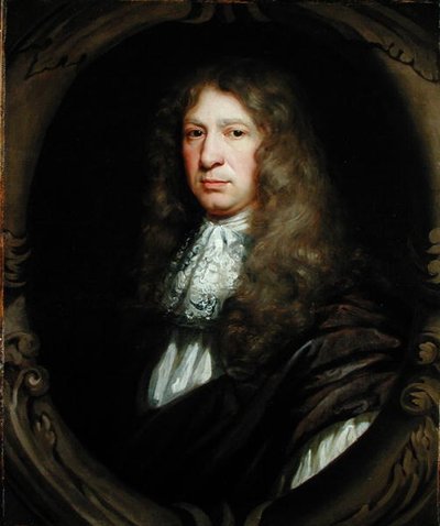 Porträtt av Sir John Streynsham Master (1604-1723) (olja på duk) av John Riley