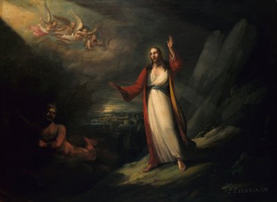 Kristus frestad av djävulen, 1818. av John Ritto Penniman