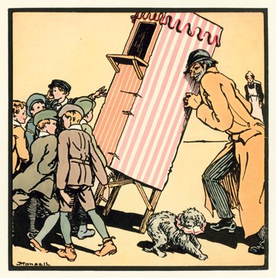 Kensington Rhymes: The Punch And Judy Show (lito i färg) av John Robert (after) Monsell