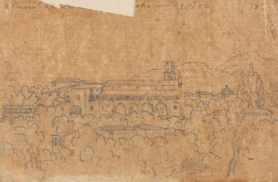 Ett kloster i La Cava nära Vietri, 22 september av John Robert Cozens