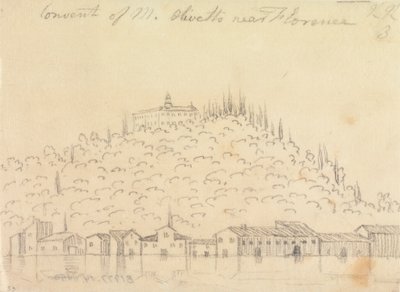Klostret Monte Olivetto nära Florens av John Robert Cozens
