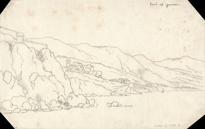 Öster om Genua av John Robert Cozens