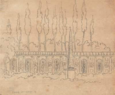 I trädgården av en villa av John Robert Cozens