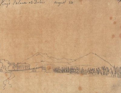 Kungapalatset i Portici, 28 augusti av John Robert Cozens