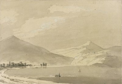 Comosjön (penna och tvätt på papper) (par 111239) av John Robert Cozens