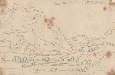 Nära Montmilian, vägen till Malterverne av John Robert Cozens