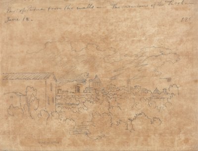 Del av Padua från murarna av John Robert Cozens